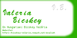 valeria bicskey business card