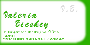 valeria bicskey business card